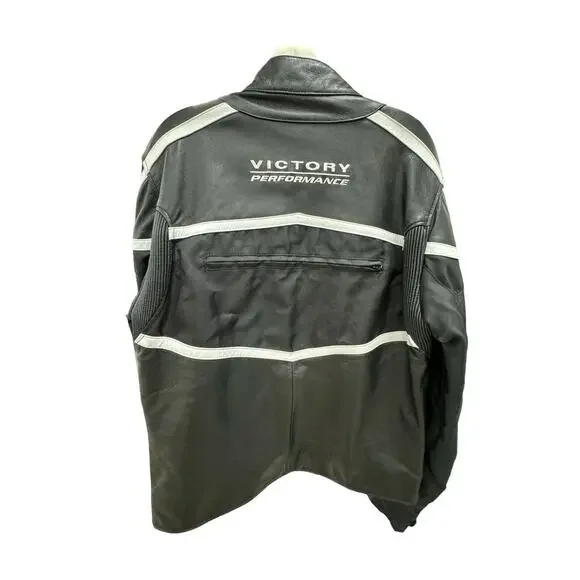 Victory Motorcycle USA Leather Jacket Medium Black 100% Leather